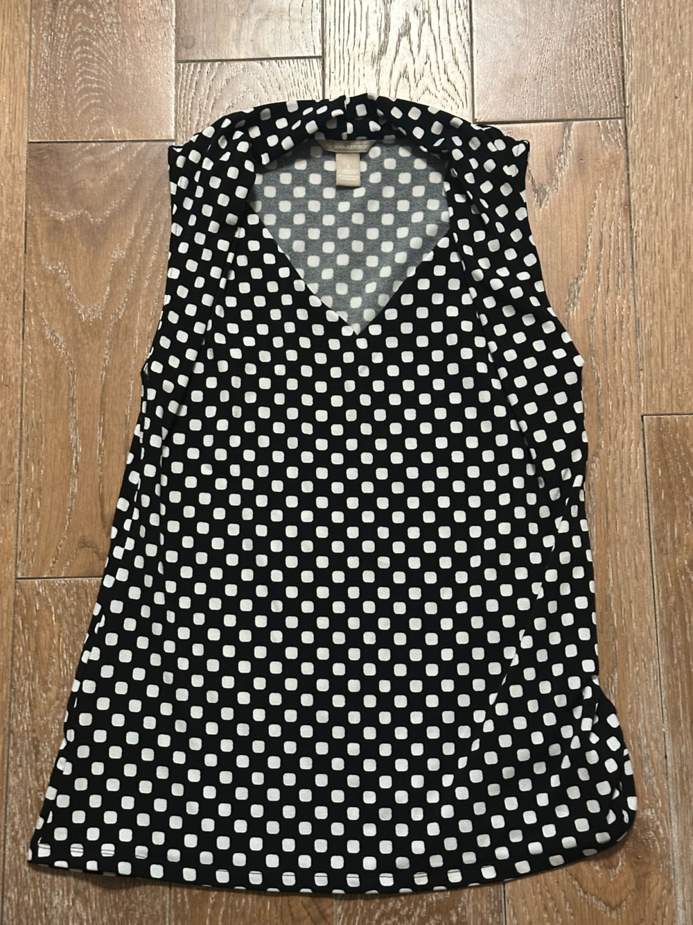 Banana Republic Black Dress with White Polka Dots